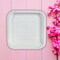 24 Count White Square Paper Dessert Plates for Wedding Birthday Baby Shower Party Disposable Supplies 7 Inch